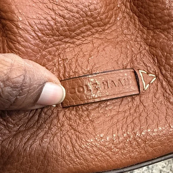 Cole Haan Brown Textured pebbled Leather work/everyday bag - Picture 3 of 13